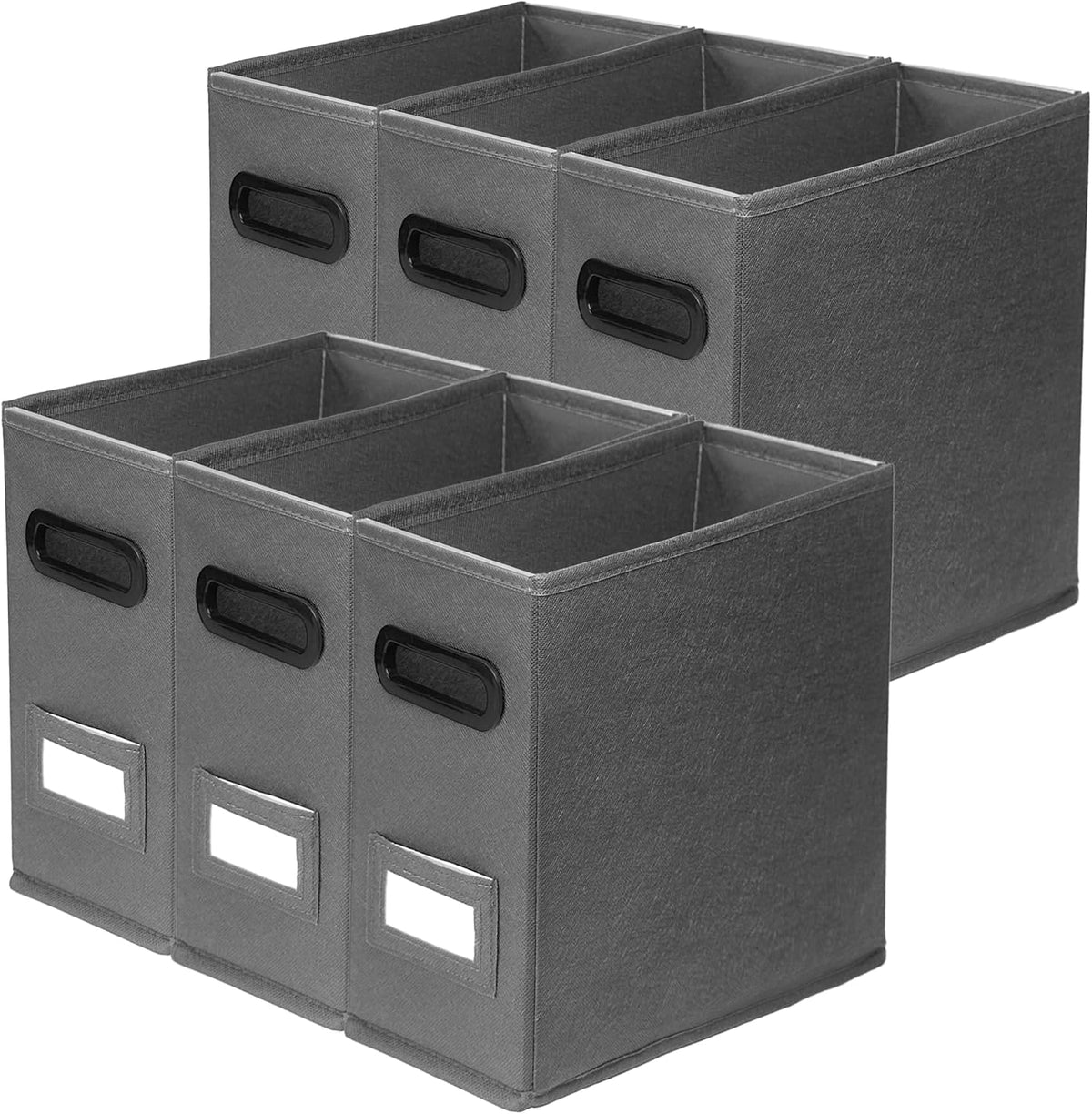6 Pack Collapsible File Storage Box for Letter Size Documents, Portable File ...
