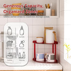 Sezanrpt 2 Tier Acrylic Corner Shelf Organizer Storage 9.5x9.5x8 Inch, Study - Image 3