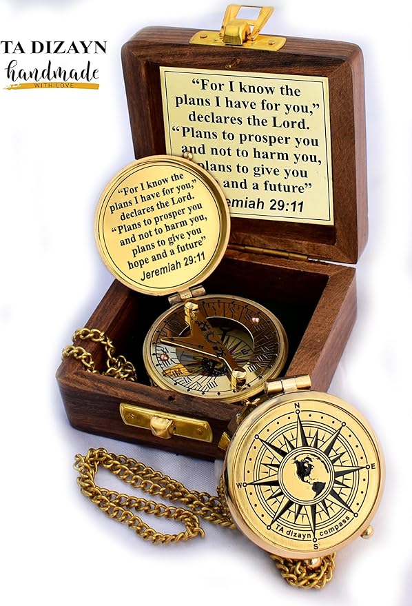 For I Know The Plans I Have For You, Jeremiah 29:11, Solid Brass Directional - Image 6