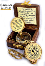 For I Know The Plans I Have For You, Jeremiah 29:11, Solid Brass Directional - Image 6