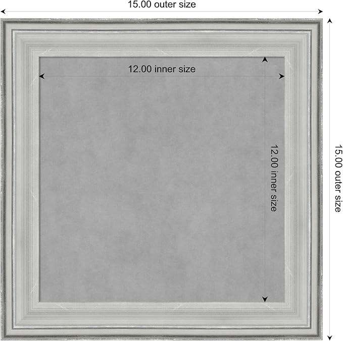 Amanti Art Silver Framed Magnetic Board 15x15 X-Small Vision Board - Image 4