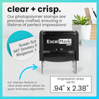 ExcelMark Custom Rubber Stamp – Clean & Easy Stamping – Personalized - Image 2