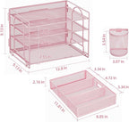 Marbrasse Desk Organizer and Accessories4-Tier Paper File Letter Tray - Image 6
