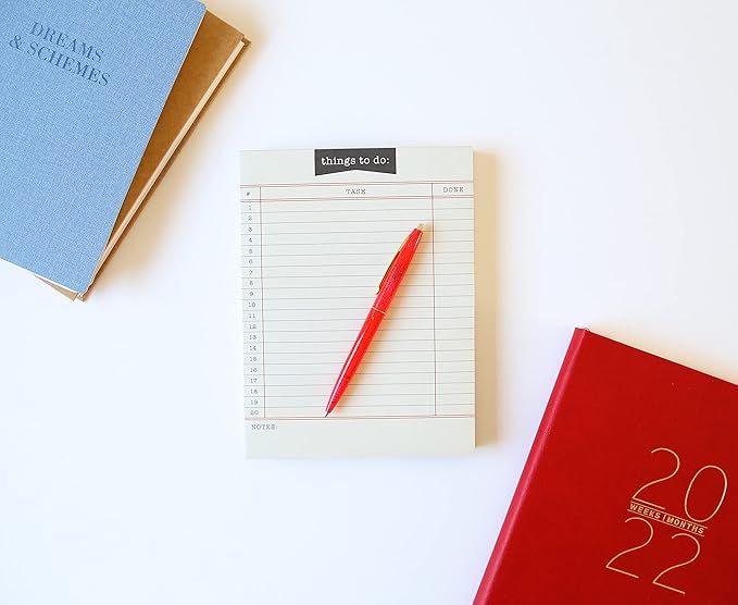 Graphique Library Card To-Do List Notepad | 150 Tear-Away Sheets | Task Planner - Image 4