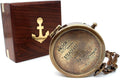US HANDICRAFTS I Am Your Anchor, Strength Engraved Brass Compass | Portable by USHandicrafts