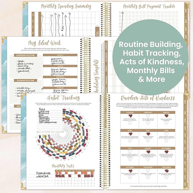 bloom daily planners 2026 Hardcover Calendar Year Goal & Vision Planner - Image 6