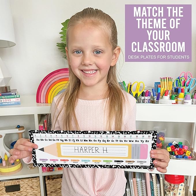 Desk Name Tags for Classroom – 36 Student Name Plates for Classroom Kindergarten - Image 5