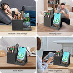 TopMade Wireless Charger with Pen Pencil Holder, Leather Mltifunctional Desk - Image 5