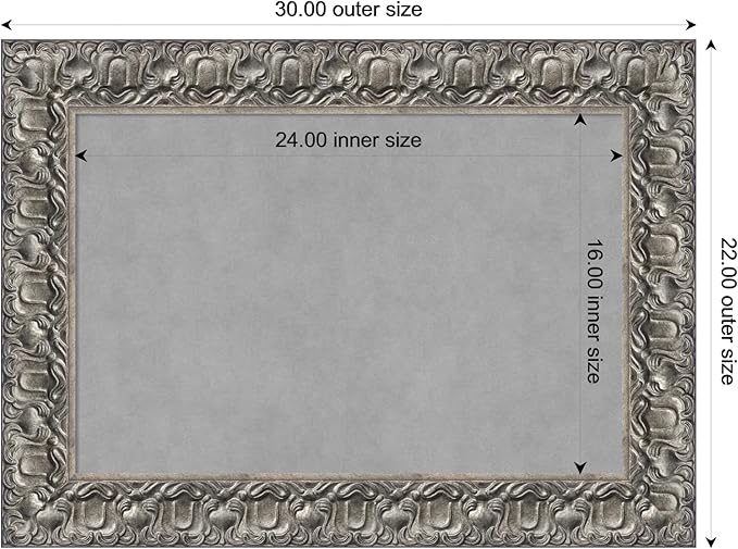 Amanti Art Silver Framed Magnetic Board 22x30 Medium Vision Board - Image 4