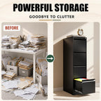 4 drawer file cabinet for home office, vertical, package contents