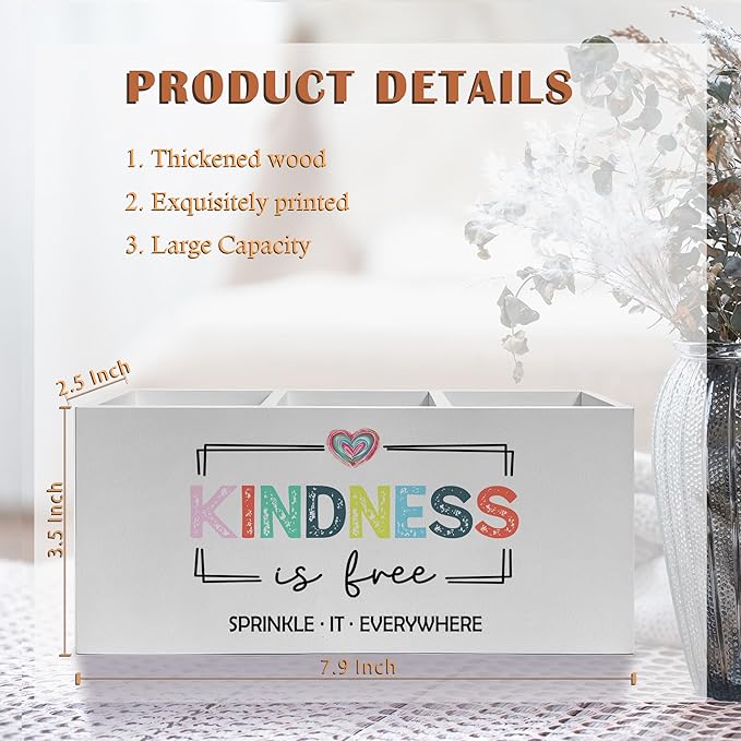 Exqcom Inspirational Mental Health Wellness Pen Pencil Holder, Kindness Gifts - Image 6