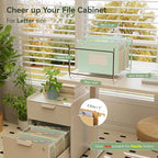 Wheat Straw Expanding Hanging File Folders, File Organizer, 1.2" Accordion - Image 2