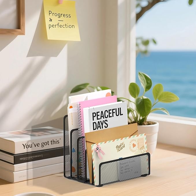 ReePlan Mail Organizer with 5 Slot, Metal Mail Holder - Image 2