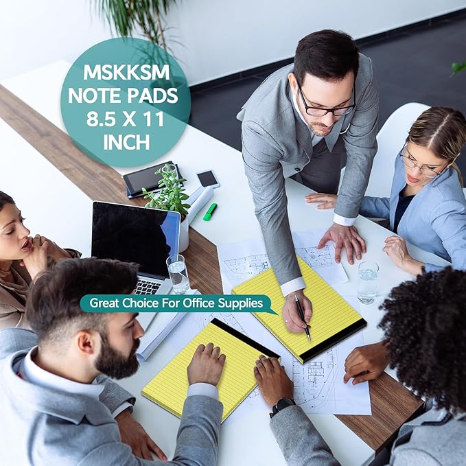 MSKKSM Legal Pads 8.5 x 11, 6 Pack Yellow Note Pads 8.5 x 11 Writing Pads - Image 5