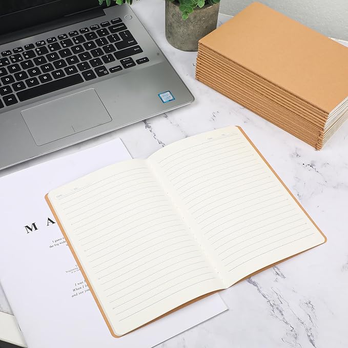 miikoul 24 Pack A5 Kraft Paper Notebook Lined Journal Bulk, 8.3 X 5.5 Inch - Image 7