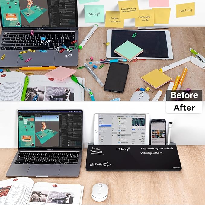 Varhomax Glass Desk Whiteboard - Image 3