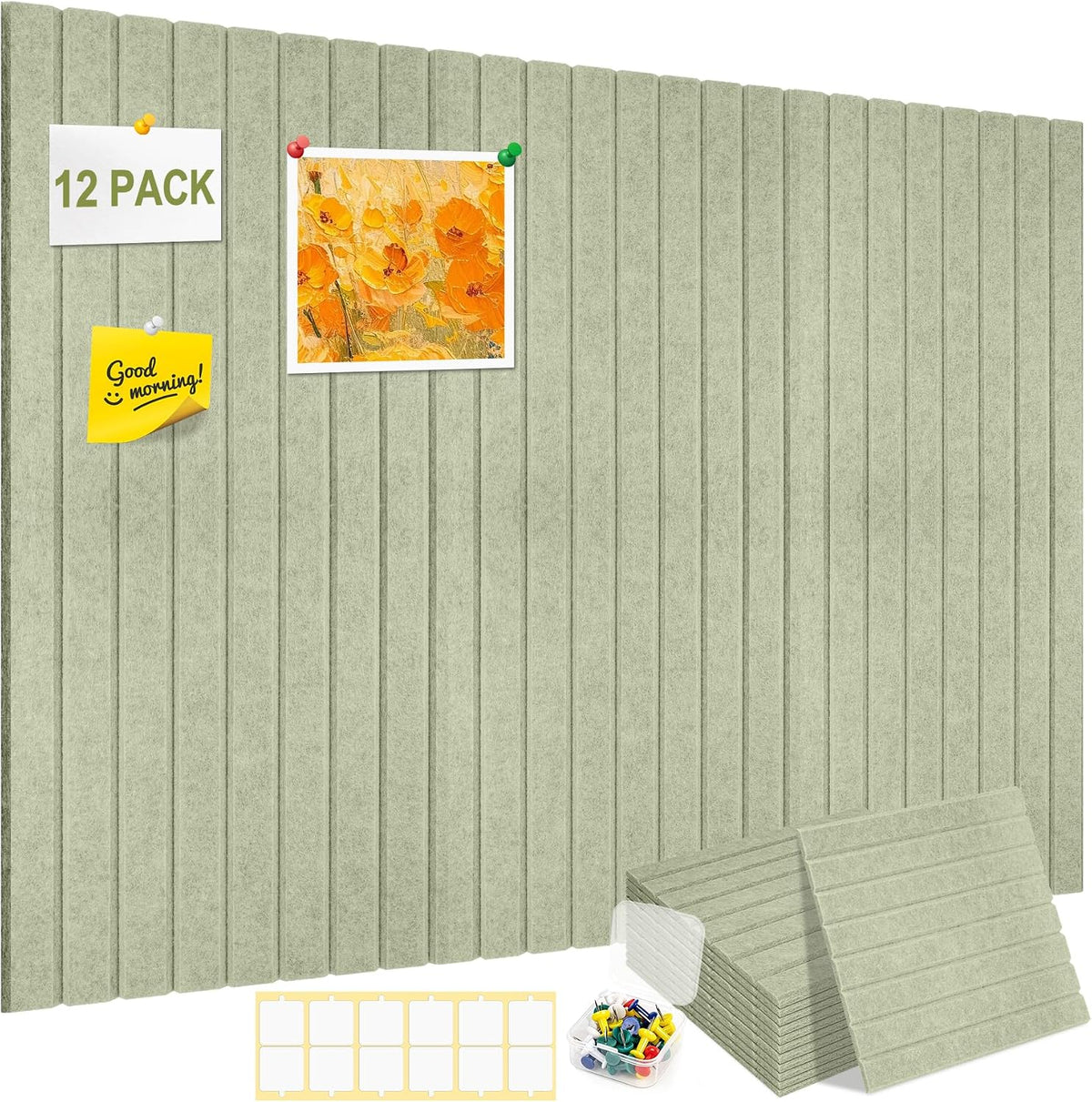 Large Felt Bulletin Board 48" x 36" Cork Board Alternative for Walls