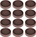 Non Slip Furniture Pads, 2.5” Round Rubber Caster Cups, Anti-Slip Gripper by VOCOMO