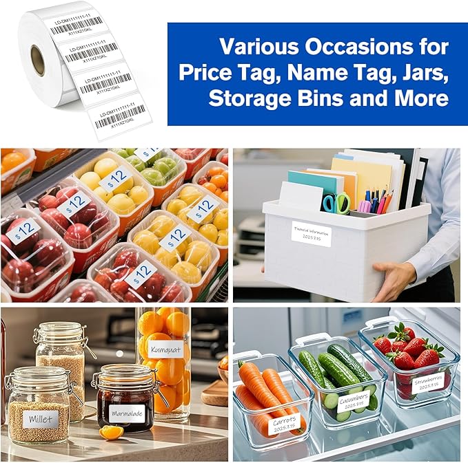 L LIKED 1" x 2" Blank Removable Labels - Image 7