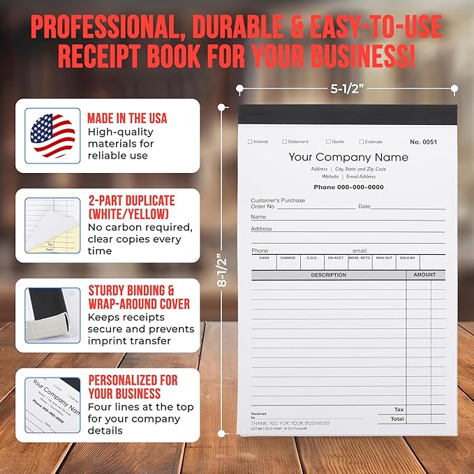 CH Printco Custom Sales, Personalized Multipurpose Duplicate Carbonless Form - Image 3