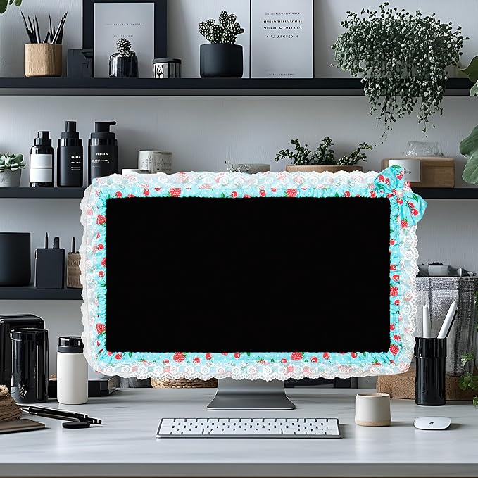 Kingshion 24-inch Cute Lace Fabric Monitor Cover - Image 5