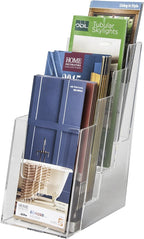 Clear-Ad - LHF-S104 - Acrylic Slant Back 4 Tier Trifold Brochure Display - - Image 6