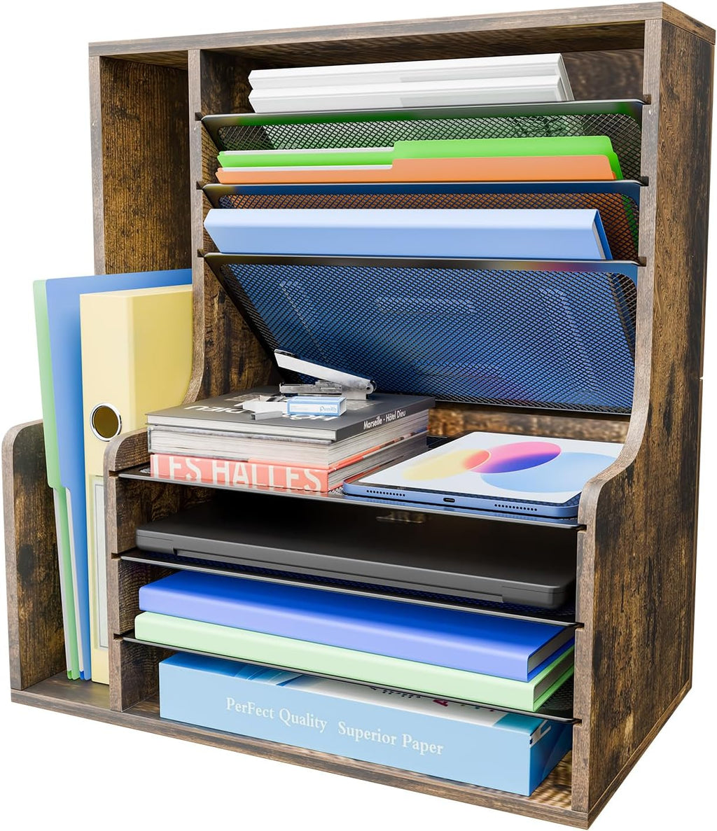 simple trending 7- tier desk file organizer, paper, main product view