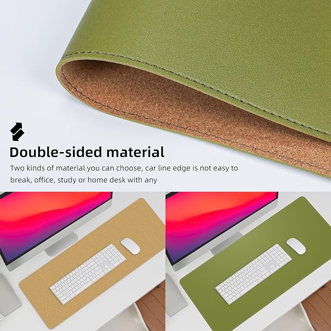 Leather Desk pad Protector, Large Desk mat - Image 4