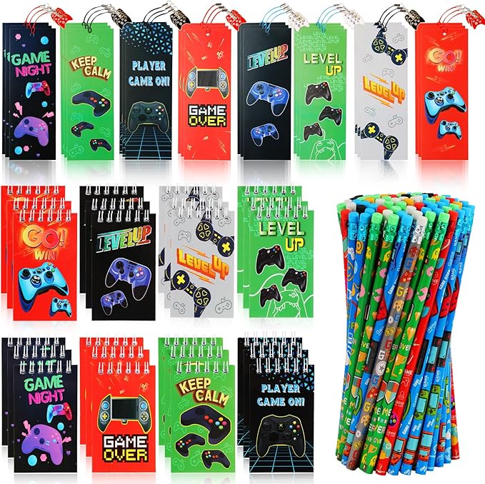 Kolewo4ever 148 Pieces Video Game Theme Stationery Set:100 Pcs Video Game by Kolewo4ever