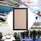 36x24 Inch Lockable Enclosed Bulletin Board, Weather-Resistant Outdoor - Image 6