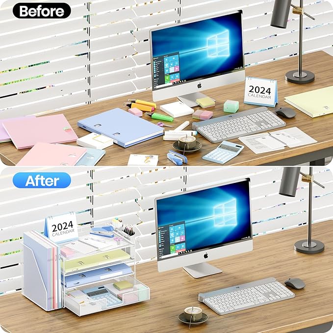 OPNICE Desk Organizer, 4-Tier Desktop File Organizer - Image 5