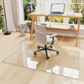 30"x48" Tempered Glass Chair Mat for Carpet | Tempered Glass, Round Corner, Desk Floor Mat for Office Chair/Rolling Chair/Hardwood Floor, 6 Anti-Slip Pads