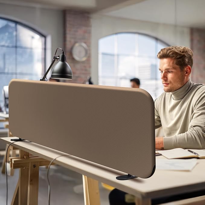 DECOLAB Desk Divider, Portable Privacy Tabletop Partition Panel by DECOLAB