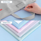 Pendancy Mesh Zipper Pouch 11x13.7 in, A4 Size Foldable Document Storage - Image 3