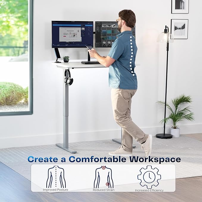 VIVO Electric 43 x 24 in Standing Desk, Memory Height Adjustment, 1B Series - Image 4