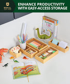 royal craft wood 5-piece bamboo drawer organizer set, package contents