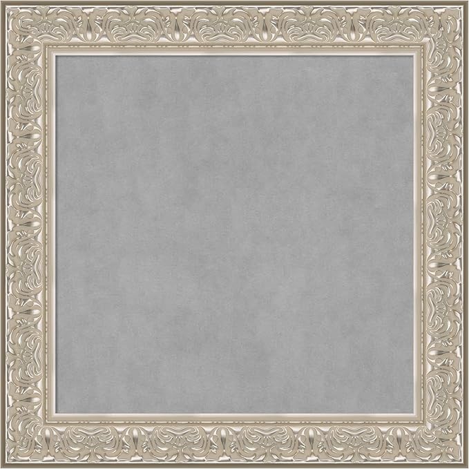 Amanti Art Silver Framed Magnetic Board 31x31 Medium Vision Board by AmantiArt