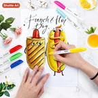 Shuttle Art 48 Colors Permanent Markers, Fine Point, Works on Plastic, Metal - Image 5