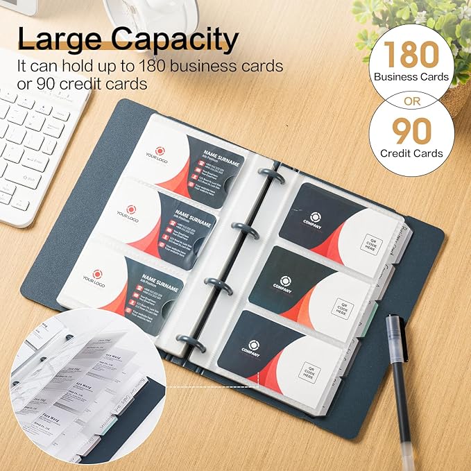 deli Business Card Book Holder, Business Card Organizer, Name Card Book Holder - Image 3