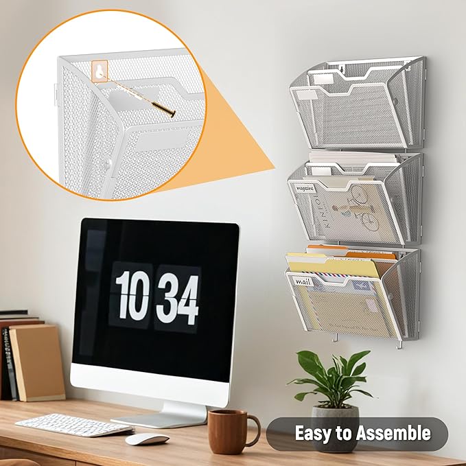 Docnest 2 Tier Mesh Wall File Holders - Image 6