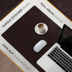 Elizo Leather Desk Mat Desk Pad Blotter Set - Image 5
