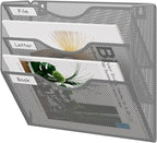 EasyPAG 3 Pocket Mesh Wall File Organizer, Hanging Paper Folder Holder by EasyPAG