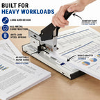 Heavy Duty Stapler for Office - Large Stapler 200 Sheet High Capacity - Heavy-Duty Staplers for Desk - Desktop Paper Binding Tool - 2000 Staples Included