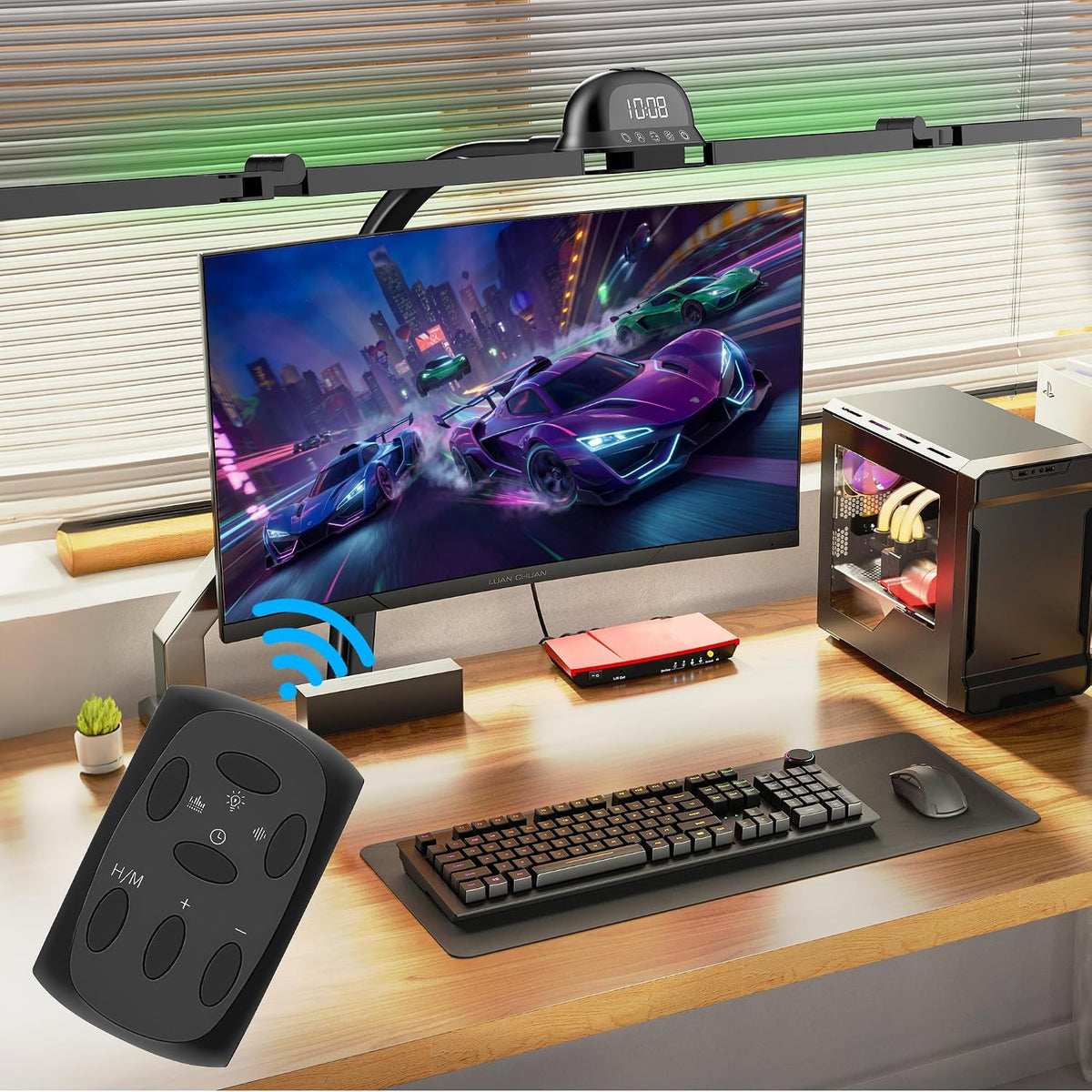 LED Architect Clamp Desk Lamp for Office, Table Light, RGB & Remote