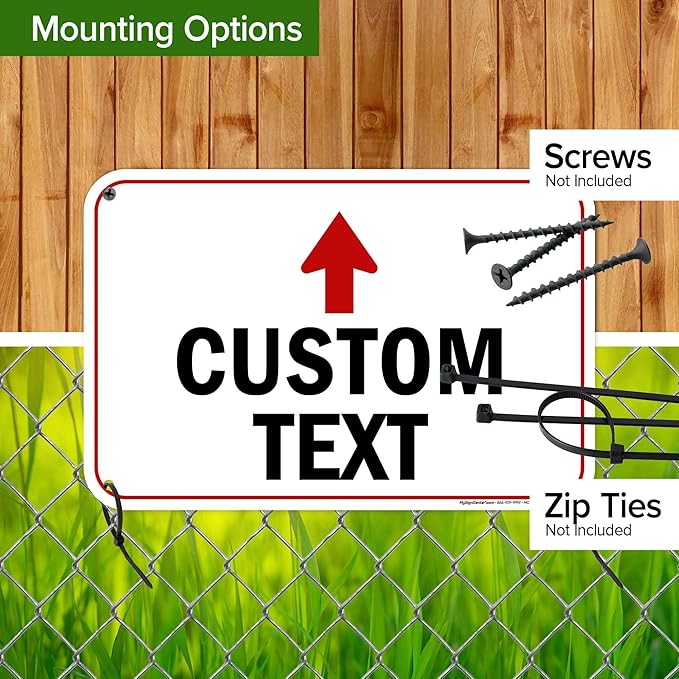 Custom Arrow, Custom Directional Sign, Up Arrow, 12x18 Inches, 55 mil thick - Image 5