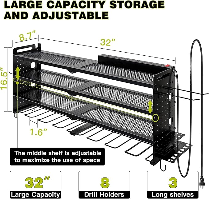 NattyDot Power Tool Organizer Wall Mount - Image 3