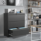 FLIXELIO 3 Drawer File Cabinet, Heavy Duty Metal Filing Cabinet - Image 2