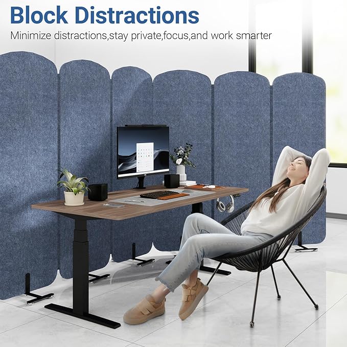 Natwind 5 Panel 122.8 x 71 in Office Room Privacy Protect Space Divider - Image 8