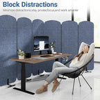 Natwind 5 Panel 122.8 x 71 in Office Room Privacy Protect Space Divider - Image 8