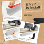 No-Screw Under Desk Cable Management Tray - Image 3